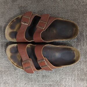 Birkenstock Arizona Horween Leather Ginger Brown Size US 13 EU 46